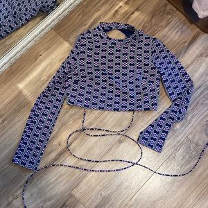 Retro open back crop top